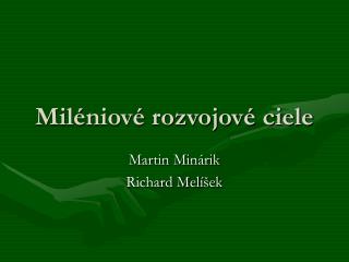 mil niov rozvojov ciele