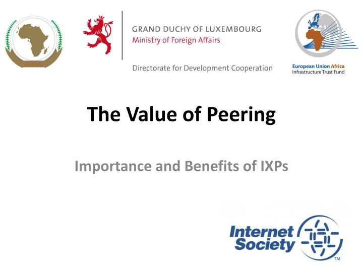 the value of peering