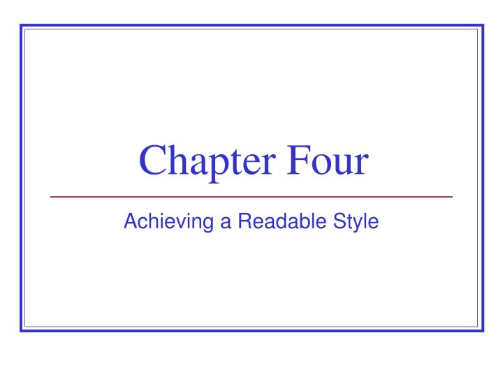 chapter four
