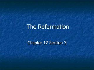 the reformation