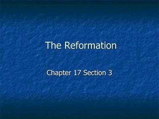 The Reformation