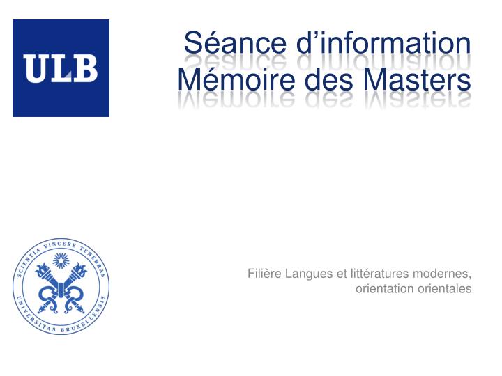 s ance d information m moire des masters