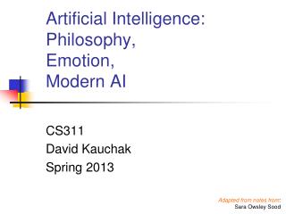 Artificial Intelligence: Philosophy, Emotion, Modern AI