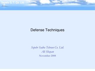 Defense Techniques
