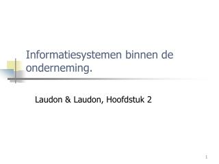 informatiesystemen binnen de onderneming