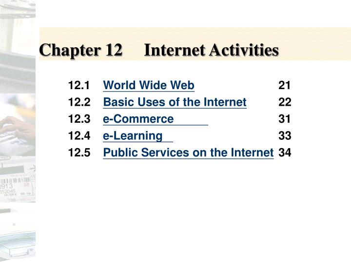 chapter 12 internet activities