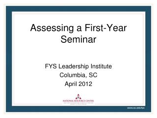 Assessing a First-Year Seminar
