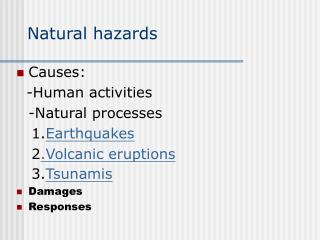 Natural hazards