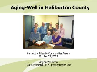 Aging-Well in Haliburton County