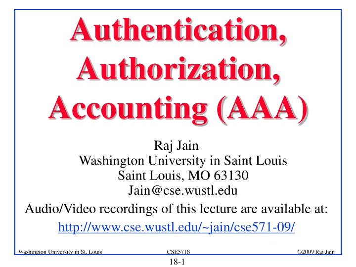 authentication authorization accounting aaa