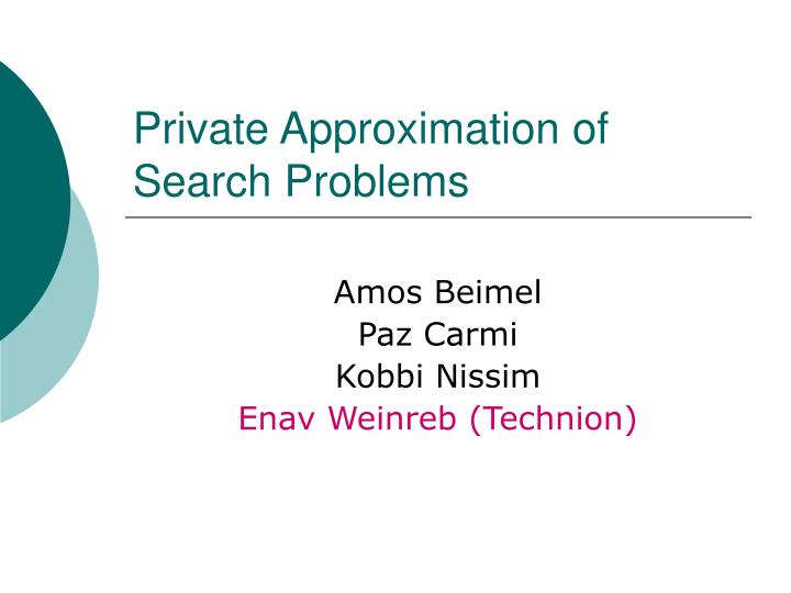 private approximation of search problems