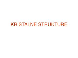 kristalne strukture