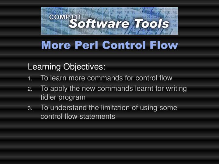 more perl control flow