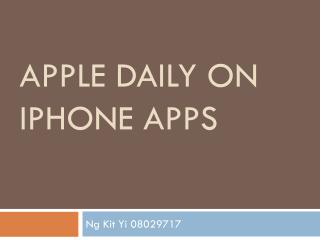APPLE DAILY ON IPHONE APPS