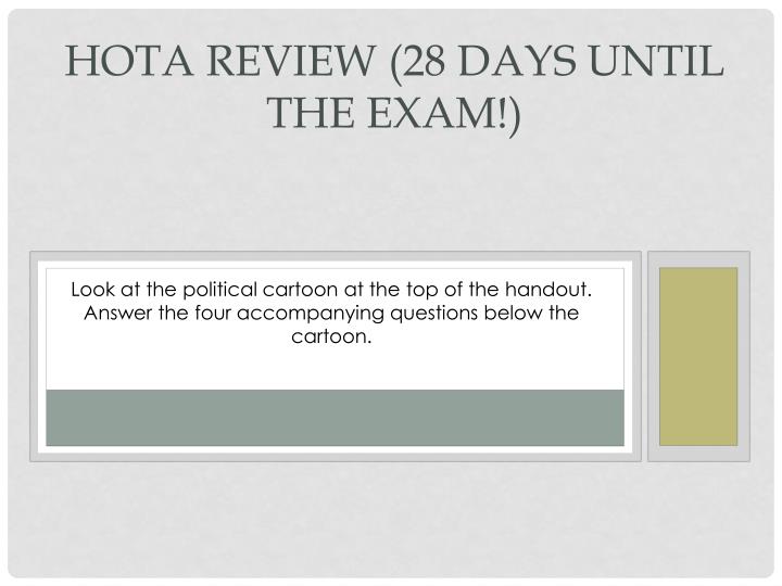 hota review 28 days until the exam