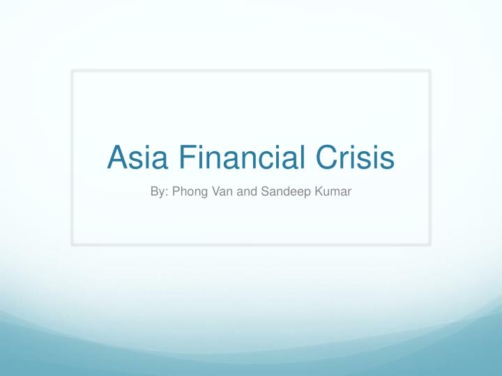asia financial crisis