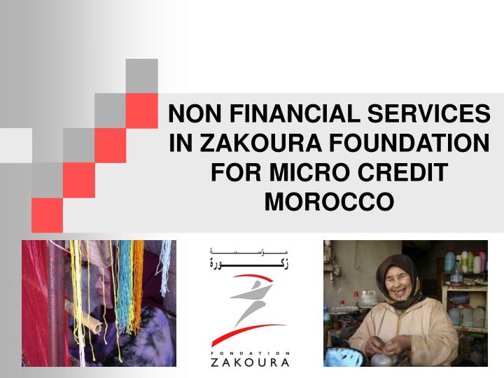 non financial services in zakoura foundation for micro credit morocco