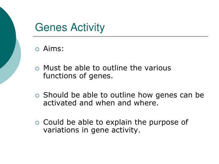 genes activity