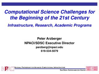 Computational Science Challenges for the Beginning of the 21st Century