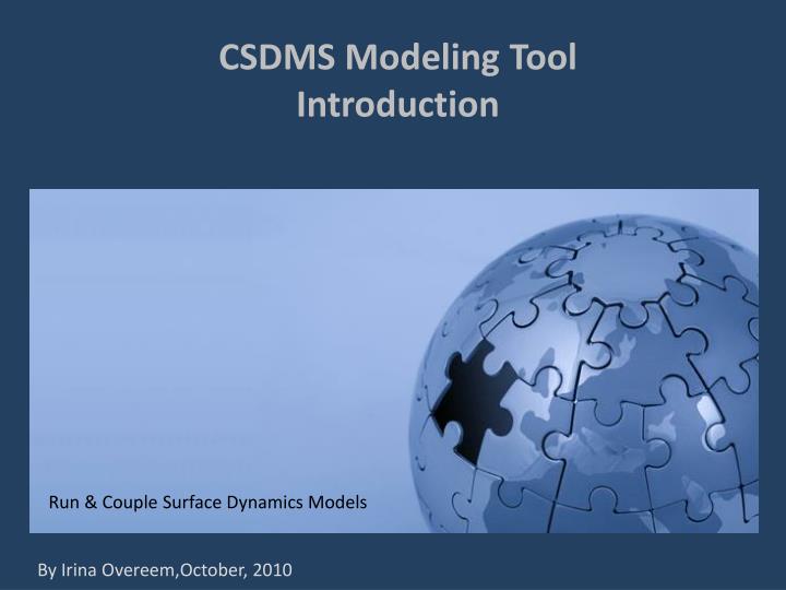 csdms modeling tool introduction