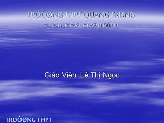tr ng thpt quang trung gia o du c co ng da n l p 10