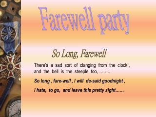 Farewell party