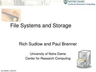 File Systems and Storage