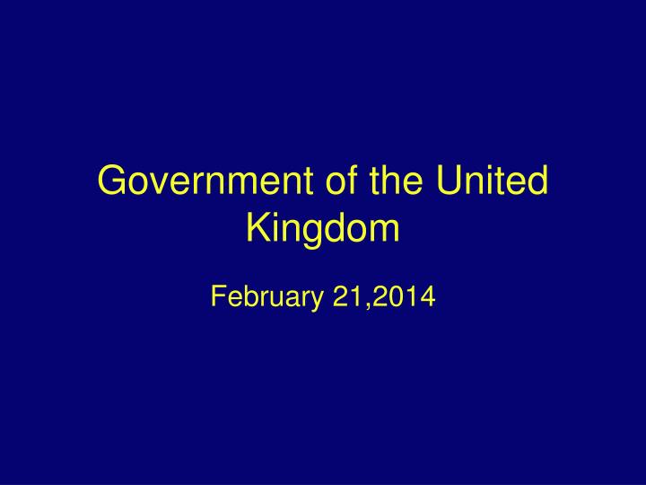 government of the united kingdom