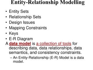 Entity-Relationship Modelling