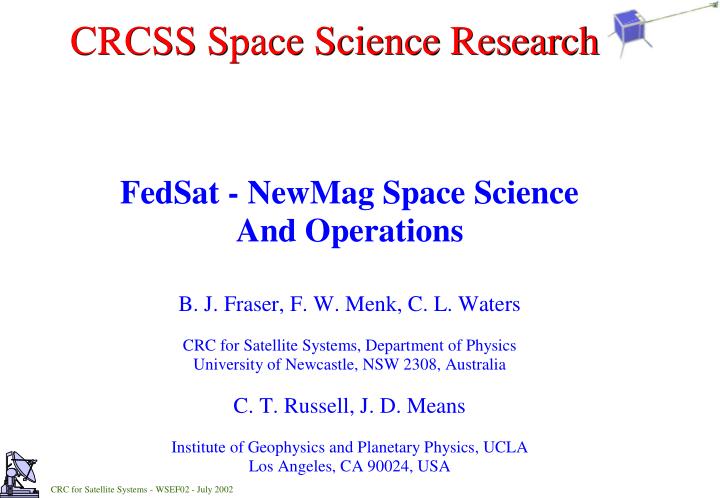 crcss space science research