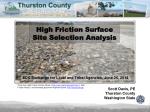 High Friction Surface Site Selection Analysis - slide 1