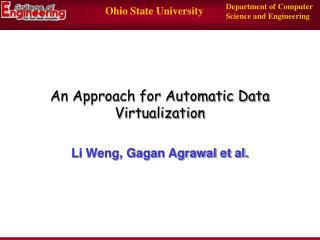 An Approach for Automatic Data Virtualization