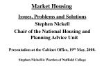 Addressing Housing Market Challenges: Insights and Strategies by Stephen Nickell - slide 1