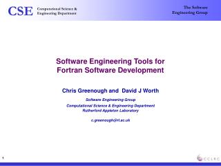 Software Engineering Tools for Fortran Software Development