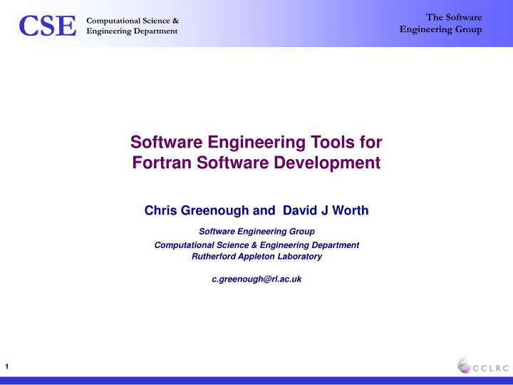 software engineering tools for fortran software development