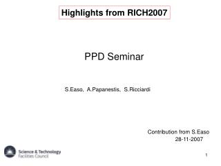 Highlights from RICH2007