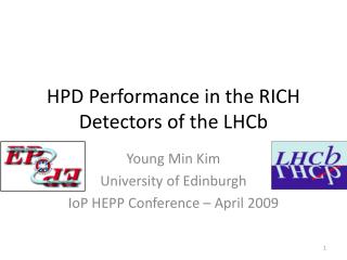 HPD Performance in the RICH Detectors of the LHCb