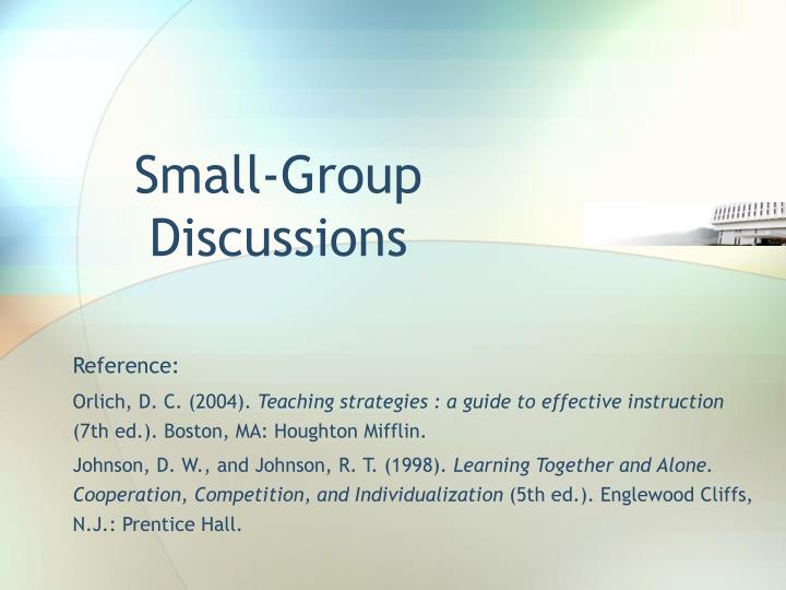 small group discussions
