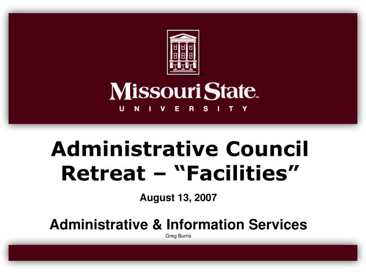 administrative council retreat facilities