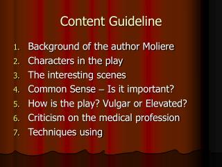 Content Guideline