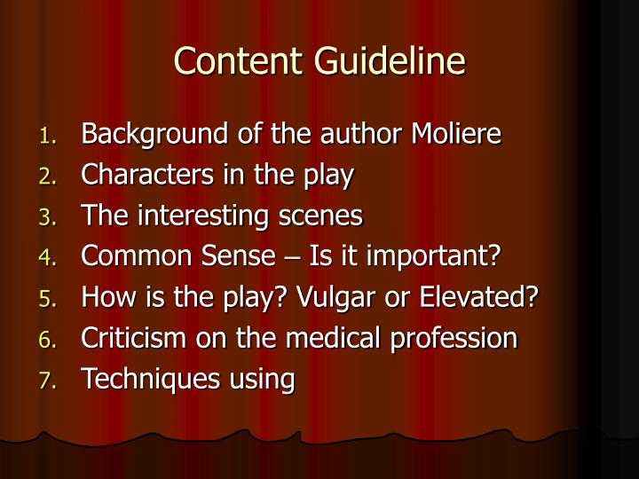 content guideline