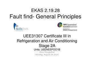 EKAS 2.19.28 Fault find- General Principles