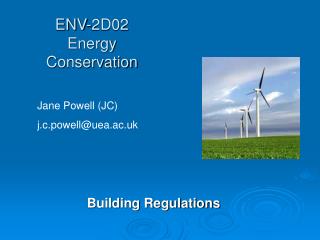 ENV-2D02 Energy Conservation