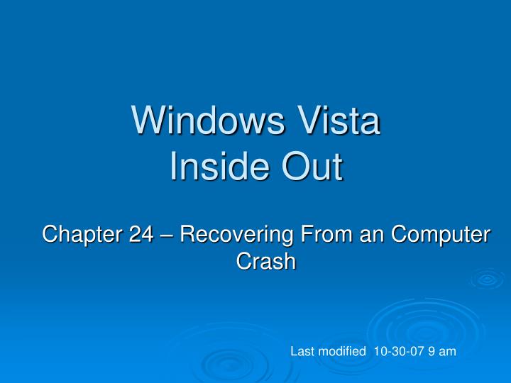 windows vista inside out