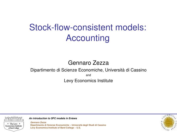stock flow consistent models accounting