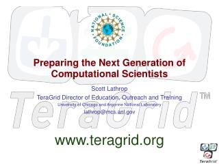 Preparing the Next Generation of Computational Scientists