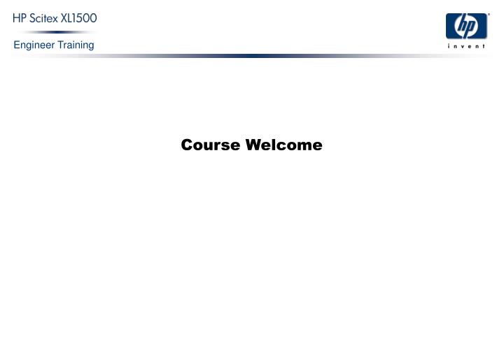 course welcome