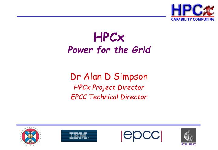hpcx power for the grid