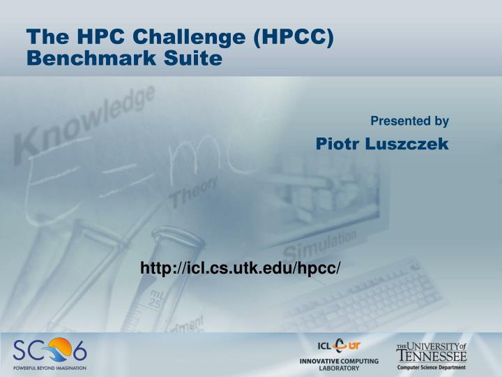 the hpc challenge hpcc benchmark suite