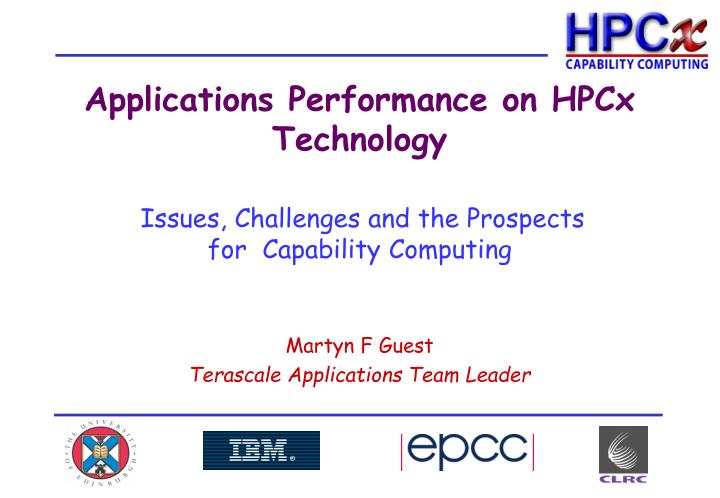 applications performance on hpcx technology